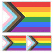 Sticker Indicateur de fierté de progression LGBTQ+ (Devant)