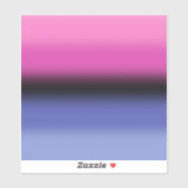 Sticker Indicateur de fierté Omnisexuel Gradient - Indicat (Feuille)