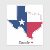 Sticker Indicateur de forme du contour du Texas (Feuille)