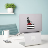 Sticker Indicateur de la ligne rouge mince Idaho (Ordinateur portable sur le bureau)