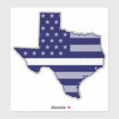 Sticker Indicateur de ligne blanche mince Texas (Feuille)