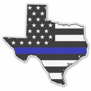Sticker Indicateur de ligne bleue mince Texas