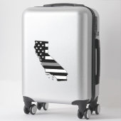 Sticker Indicateur de ligne gris mince Californie (Sur valise)