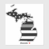 Sticker Indicateur de ligne gris mince Michigan (Feuille)