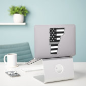 Sticker Indicateur de ligne gris mince Vermont (Ordinateur portable sur le bureau)