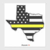 Sticker Indicateur de ligne jaune mince Texas (Feuille)