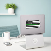 Sticker Indicateur de ligne verte mince Pennsylvanie (Ordinateur portable sur le bureau)