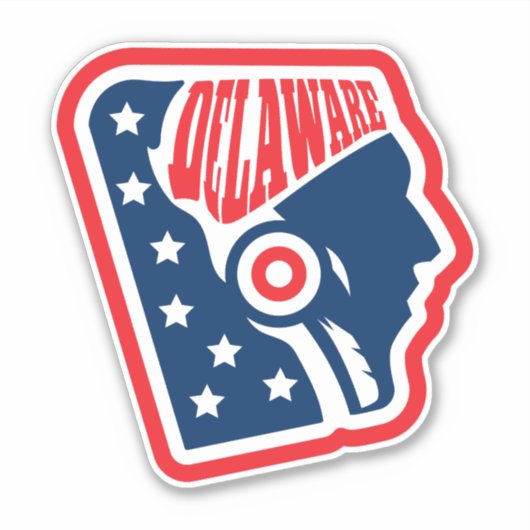 Sticker Indicateur d'état Retro Delaware (Devant)