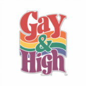 Sticker Indicateur Gay Et Haute Rétro LGBTQ Pride (Devant)