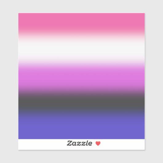 Sticker Indicateur Genderfluide Gradient - Indicateur Gend (Feuille)