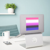 Sticker Indicateur Genderfluide Gradient - Indicateur Gend (Ordinateur portable sur le bureau)