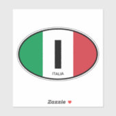 Sticker Indicateur italien code pays oval vinyle autocolla (Feuille)