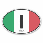 Sticker Indicateur italien code pays oval vinyle autocolla (Devant)