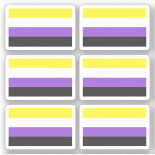 Sticker Indicateur Pride non binaire