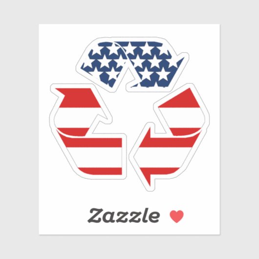 Sticker Indicateur USA - Symbole rouge blanc & bleu Recycl (Feuille)