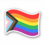 Sticker Indicateur Wavy Progress Pride (Devant)