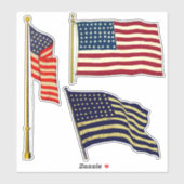 Sticker Indicateurs vintages américains (Feuille)
