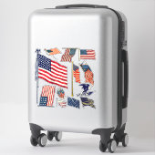 Sticker Indicateurs vintages américains (Sur valise)