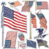 Sticker Indicateurs vintages américains (Devant)