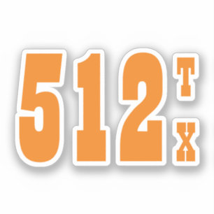 Sticker Indicatif régional 512 (Austin, TX)