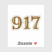 Sticker Indicatif régional 917 (New York) (Feuille)