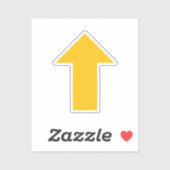 Sticker Indication de direction rotative Flèche jaune (Feuille)