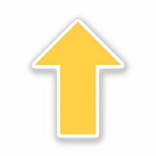 Sticker Indication de direction rotative Flèche jaune