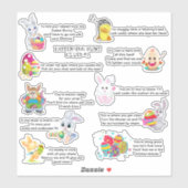 Sticker Indices de chasse aux oeufs de Pâques | Vacances (Feuille)