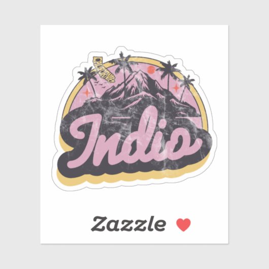 Sticker Indio, Californie (Feuille)