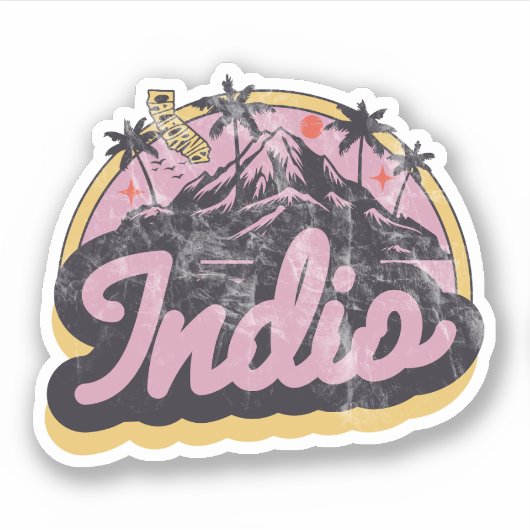 Sticker Indio, Californie (Devant)