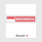 Sticker Indonesia National Flag (Feuille)