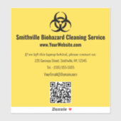 Sticker Industrie du biorisque - Noir sur un arrière - pla (Feuille)