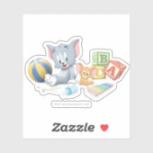 Sticker Infant Tom and Jerry Playing With Toys (Feuille)