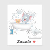 Sticker Infant Tom and Jerry Taking a Bath (Feuille)