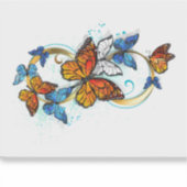 Sticker Infinité de papillons monarques (Devant)