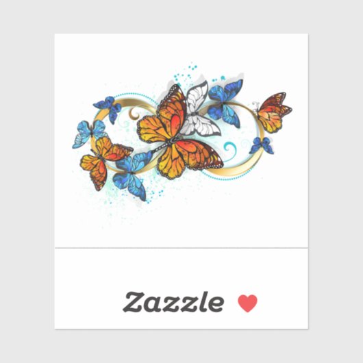 Sticker Infinité de papillons monarques (Feuille)