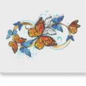 Sticker Infinité de papillons monarques (Devant)