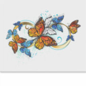 Sticker Infinité de papillons monarques (Devant)