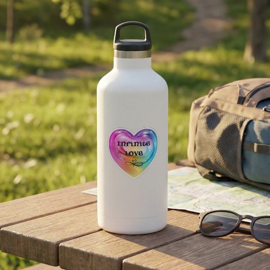 Sticker Infinite Love Rainbow Heart Die-Cut