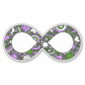 Sticker Infinité Neurodiversité Genderqueer Pride Drapeau (Devant)