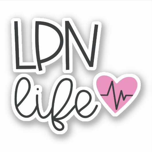 Sticker Infirmière à vie LPN (Devant)