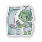 Sticker Infirmière Alien (Devant)