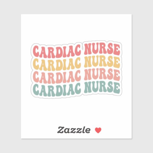 Sticker Infirmière Cardiaque Mignonne (Feuille)