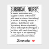 Sticker Infirmière chirurgicale (Feuille)