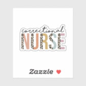 Sticker Infirmière correctionnelle, Soins infirmiers corre (Feuille)