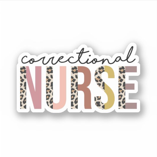Sticker Infirmière correctionnelle, Soins infirmiers corre (Devant)