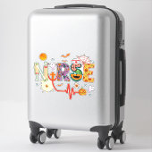 Sticker Infirmière Costume Halloween Stethoscope Pump puls (Sur valise)