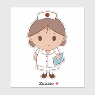 Sticker Infirmière de dessin animé mignonne