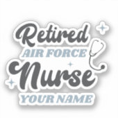 Sticker Infirmière de la Force aérienne retraitée (Recto)