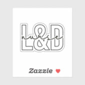 Sticker Infirmière de la main-d'oeuvre et de la prestation (Feuille)